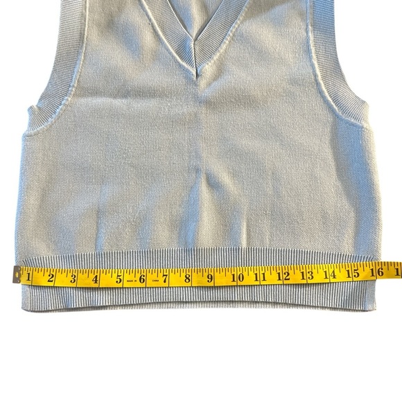 Zara Blue Sleeveless Crop Tank Top - Picture 5 of 6